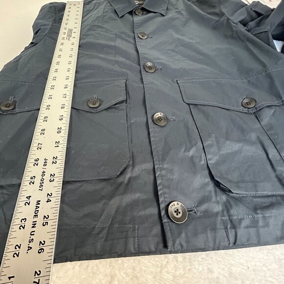 Rag & Bone Men's Cade Utility Jacket Medium Navy Stretch Button Front Pockets - Picture 8 of 8